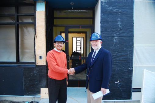 Gourish Sirdeshpande and Dr. Eckardt, UMaine Vicepresident of Research