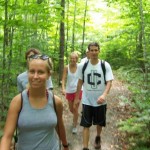 Students hiking